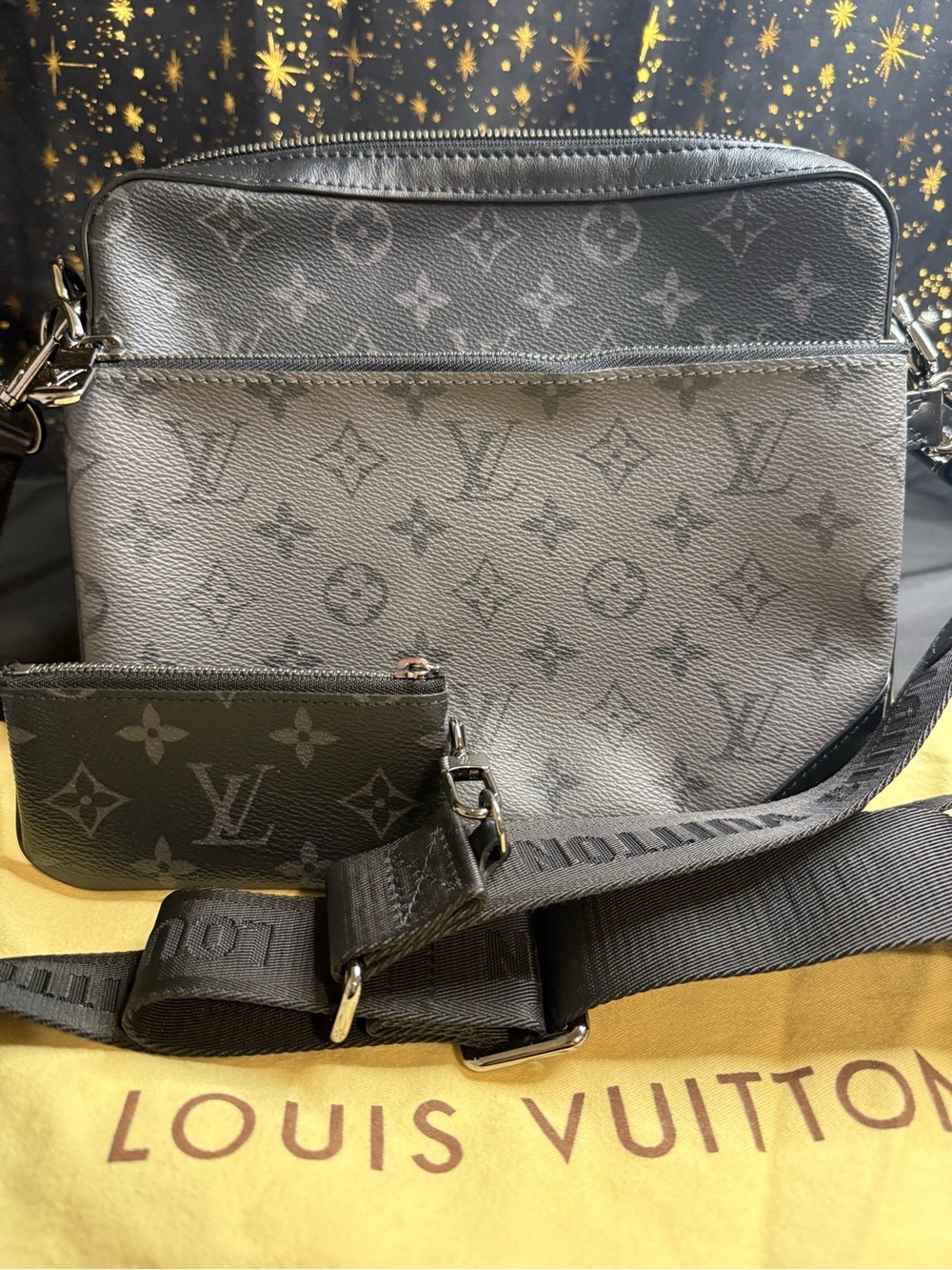 Louis Vuitton Reverse Monogram Eclipse Trio Messenger Bag - Picture 1 of 14